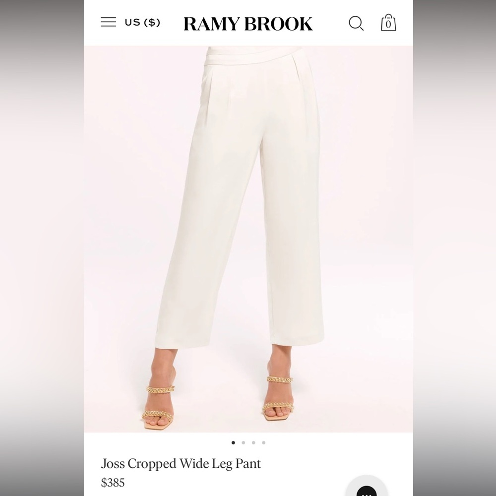RAAMY BROOK ✨Elegant White Wide-Leg Pants